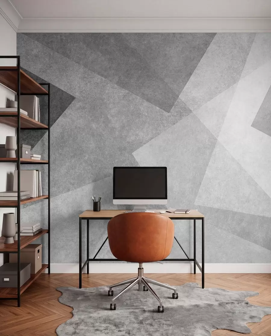Fototapetai Pilkos spalvos geometrinė abstrakcija u74057