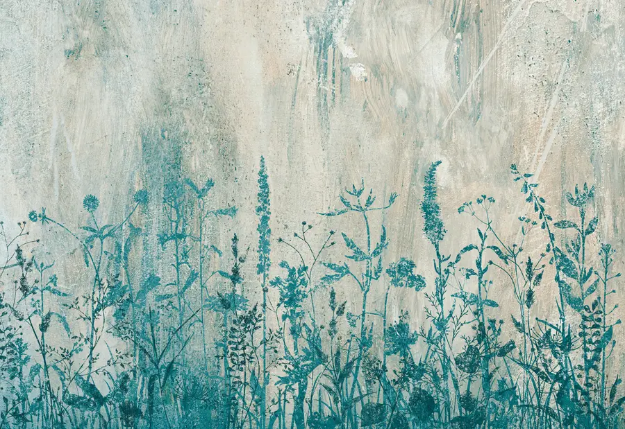 Fototapetai Žali augalai ant betoninės sienos u93666