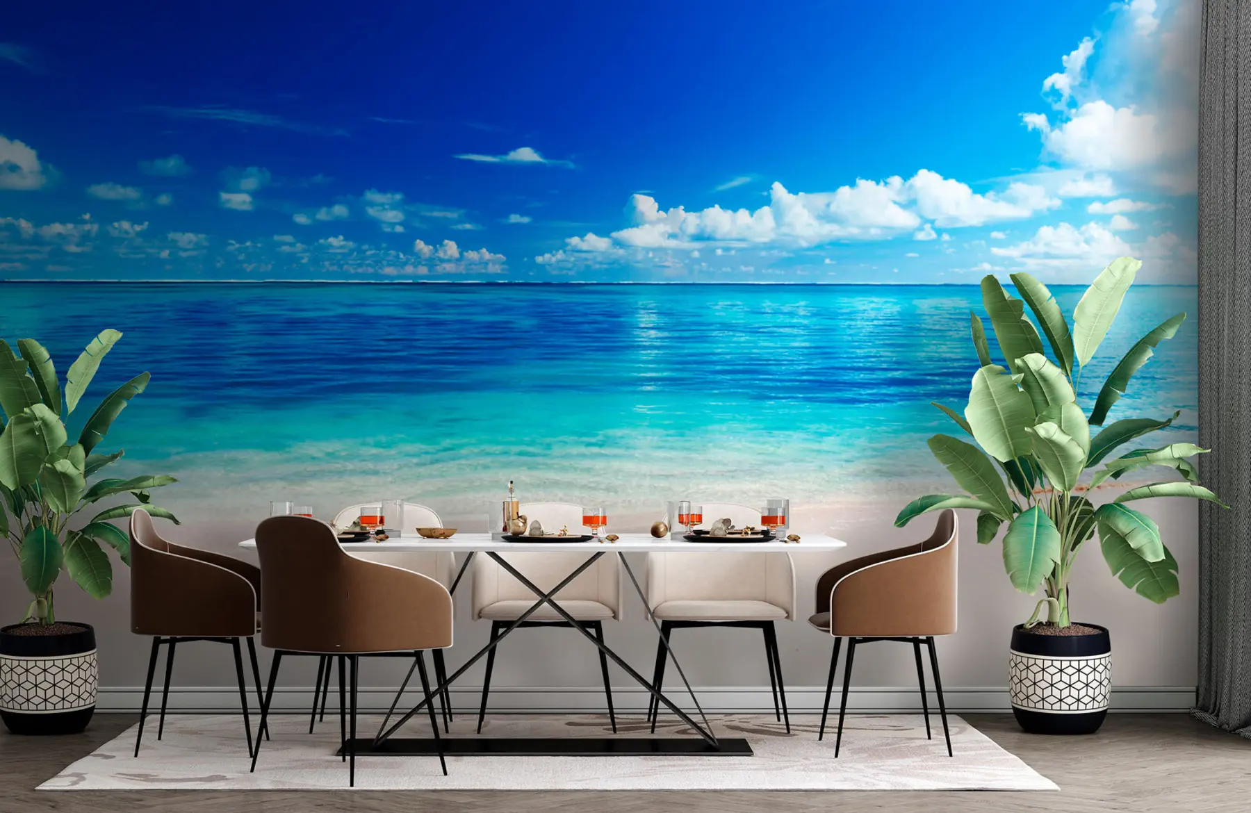 Fototapetai Smėlio paplūdimys ir jūra u74335