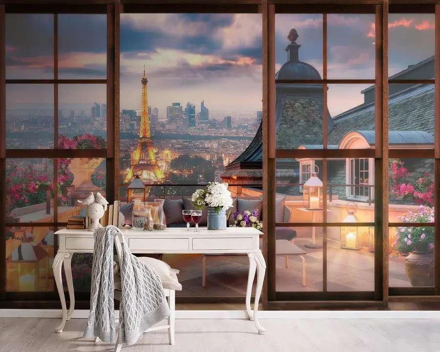 Fototapetai Debesys, pastatas ir dangus u60794