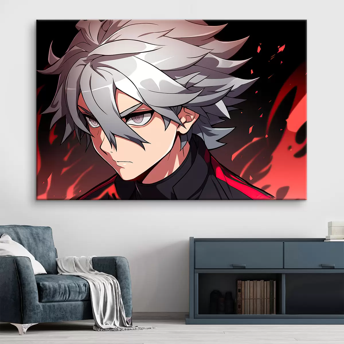 Paveikslėlis Anime vaikinas su žibintais s31159