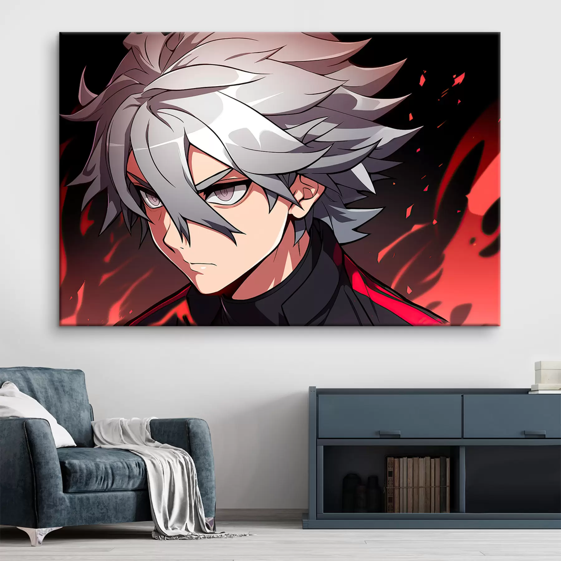 Fototapetai Anime vaikinas su žibintais s31159