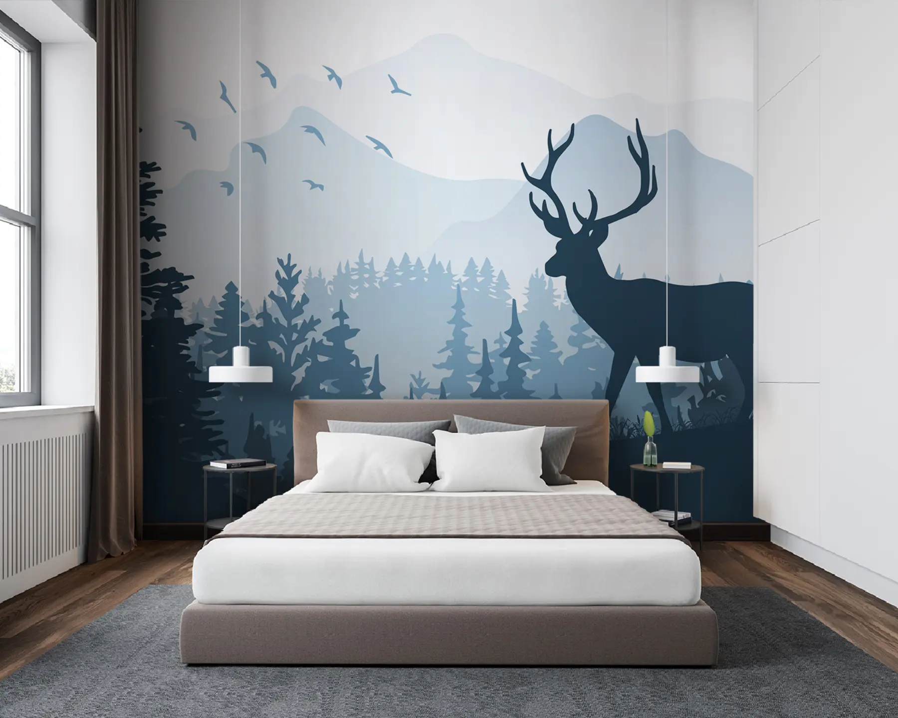 Fototapetai Elnio siluetas miške u93972