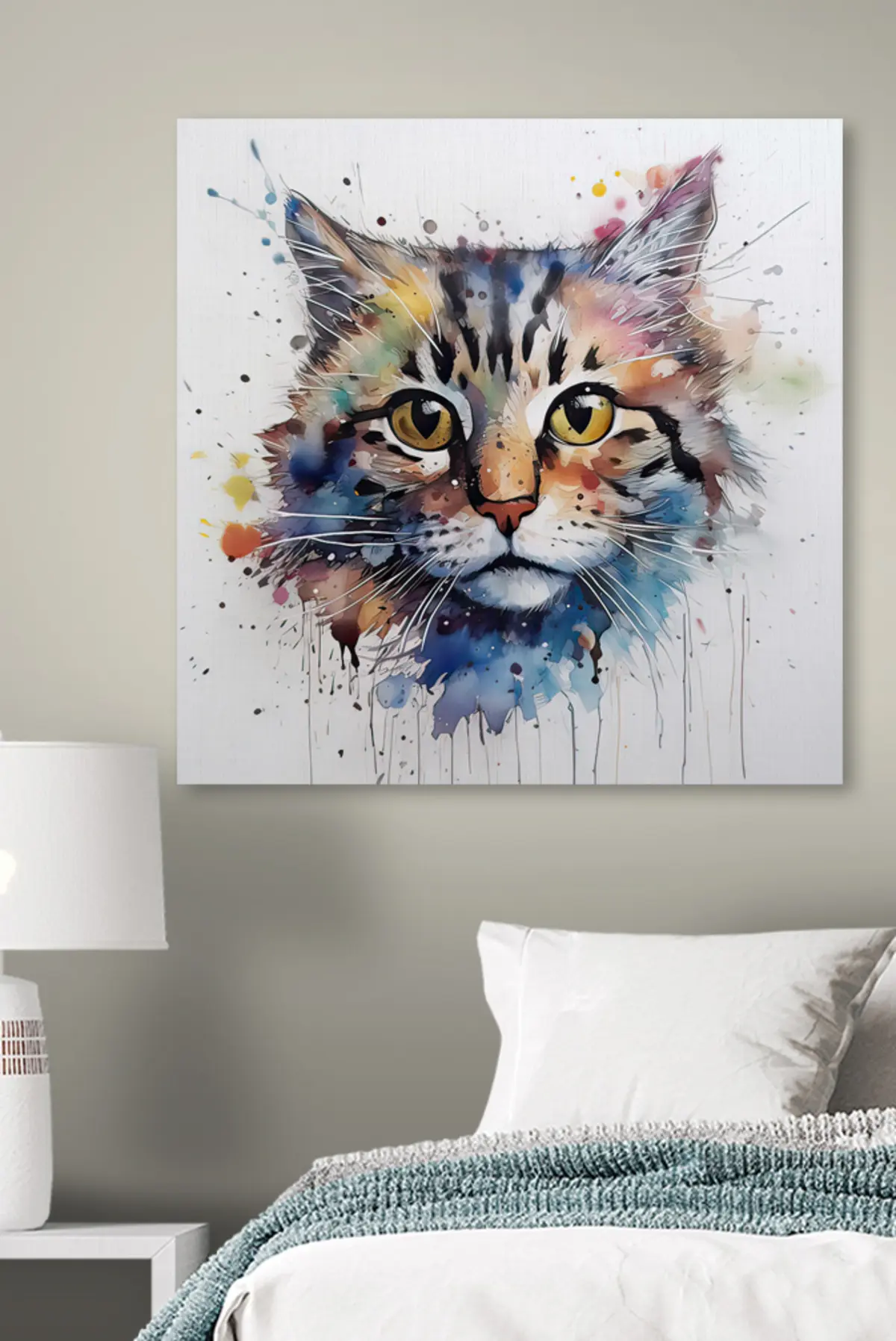 Paveikslėlis Katė, kačių šeimos gyvūnai ir dažai s32314