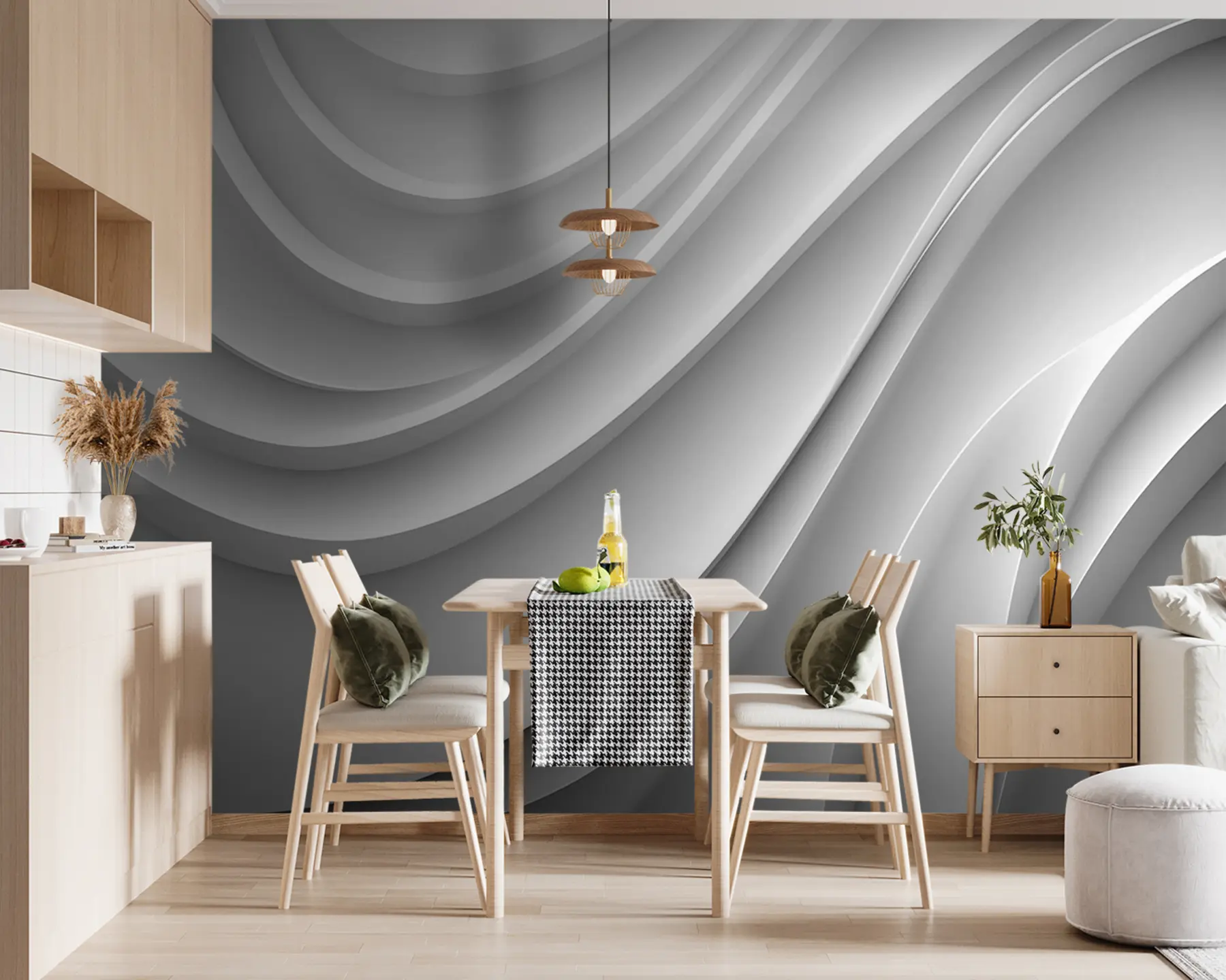 Fototapetai Baltos 3D bangos u94078