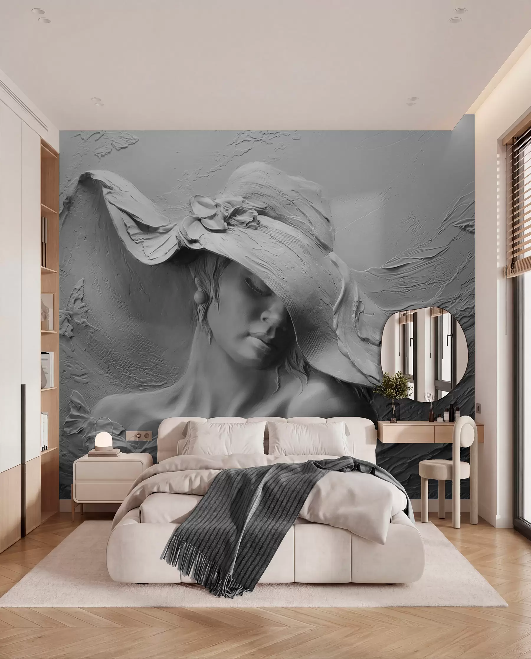 Fototapetai Moteris su skrybėle 3D u62592