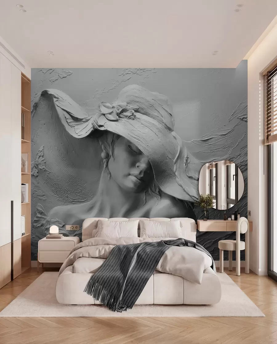 Fototapetai Moteris su skrybėle 3D u62592