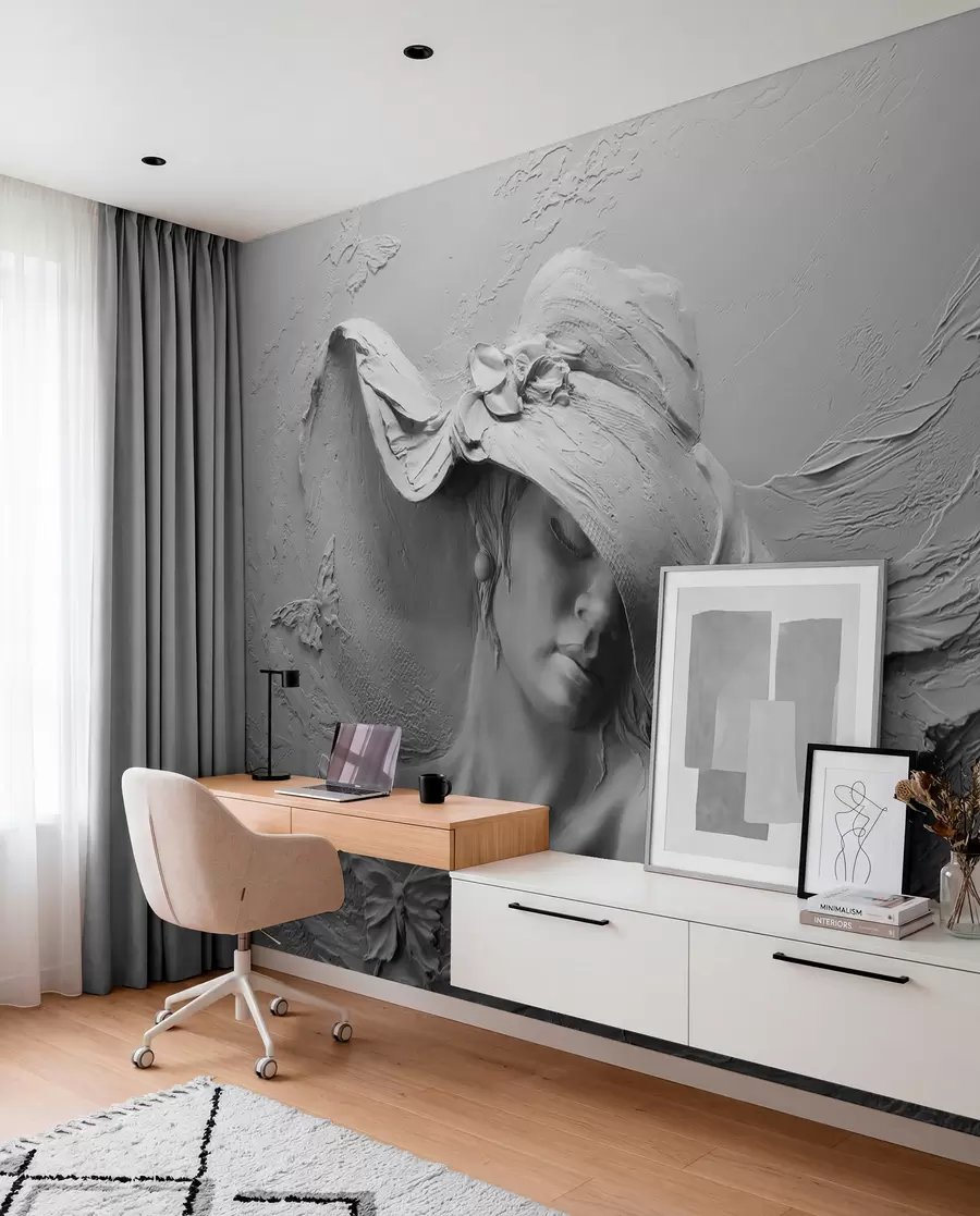 Fototapetai Moteris su skrybėle 3D u62592