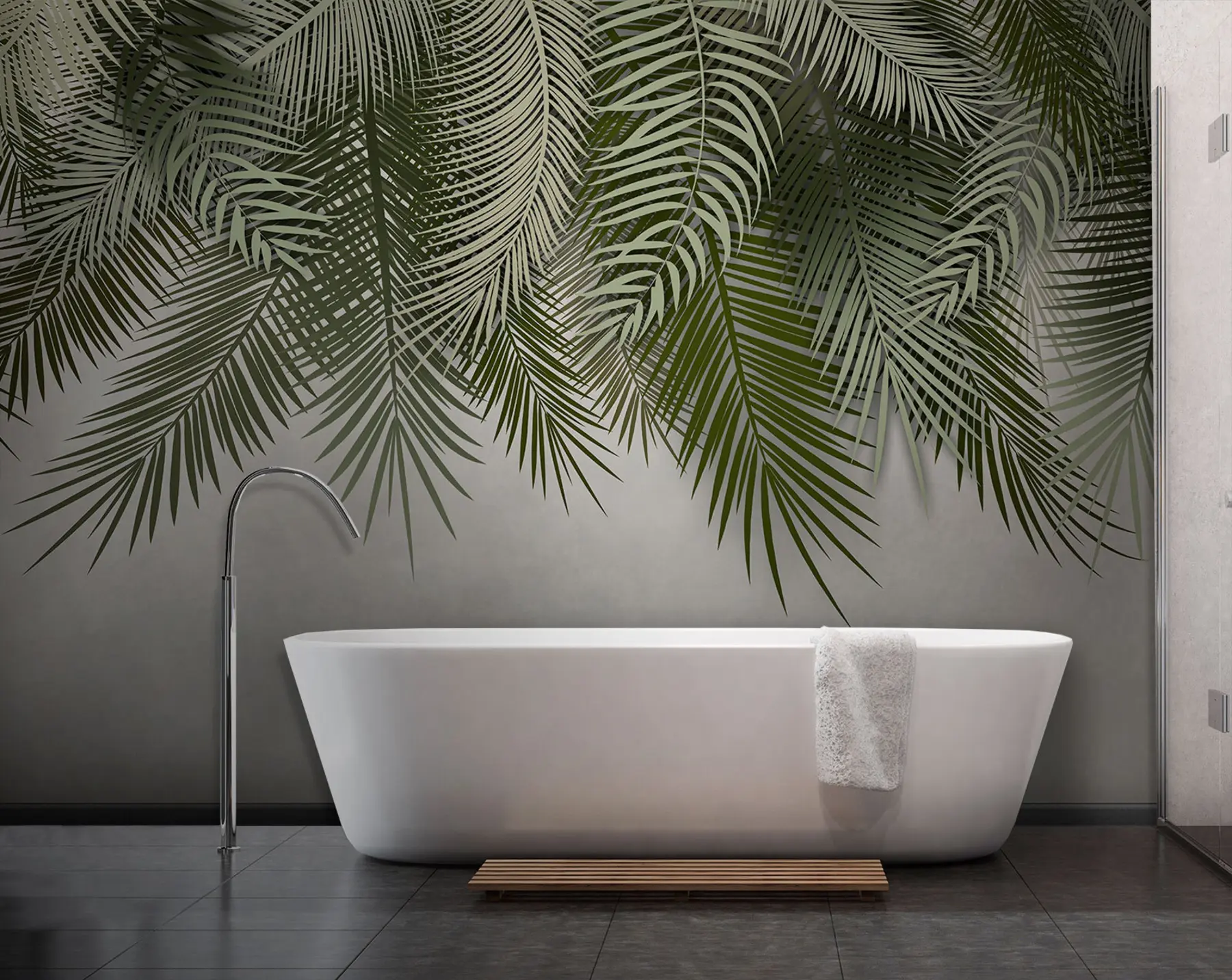 Fototapetai Palmių šakos su atogrąžų lapais u94411