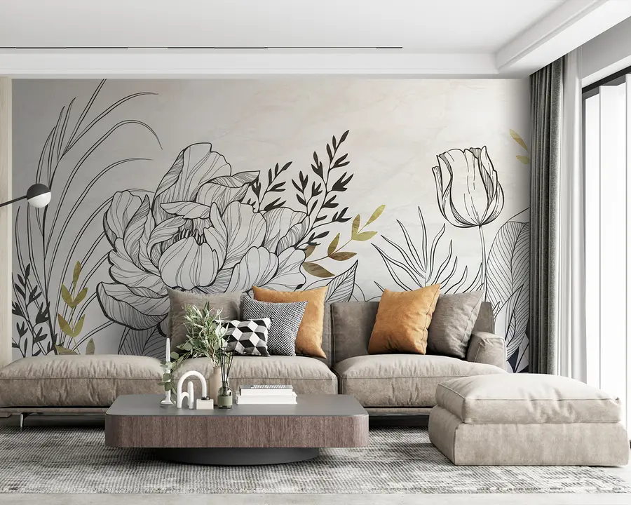 Fototapetai Gėlių lapija u94307