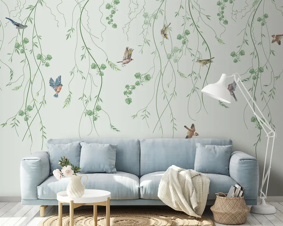 Fototapetai Šakos su paukščiais, Chinoiserie u94493