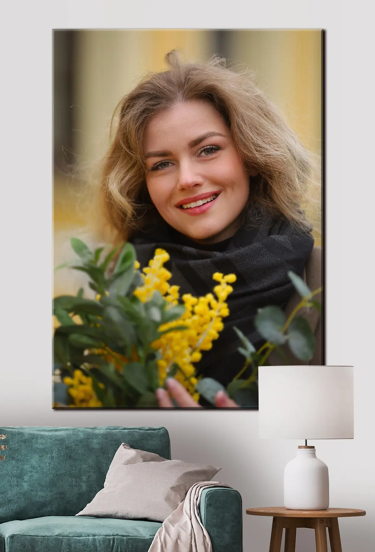 Paveikslėlis Veidas, šypsena ir augalas s33316