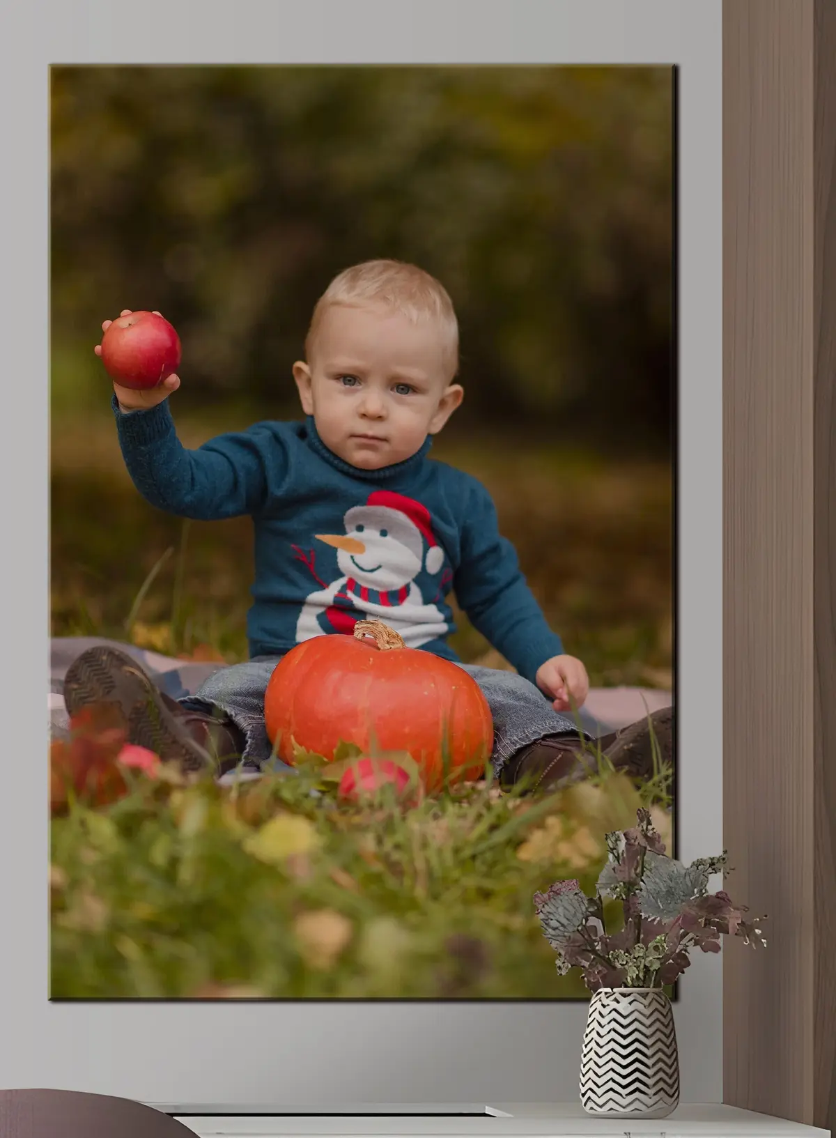 Paveikslėlis Veidas, džinsai ir augalas s33342