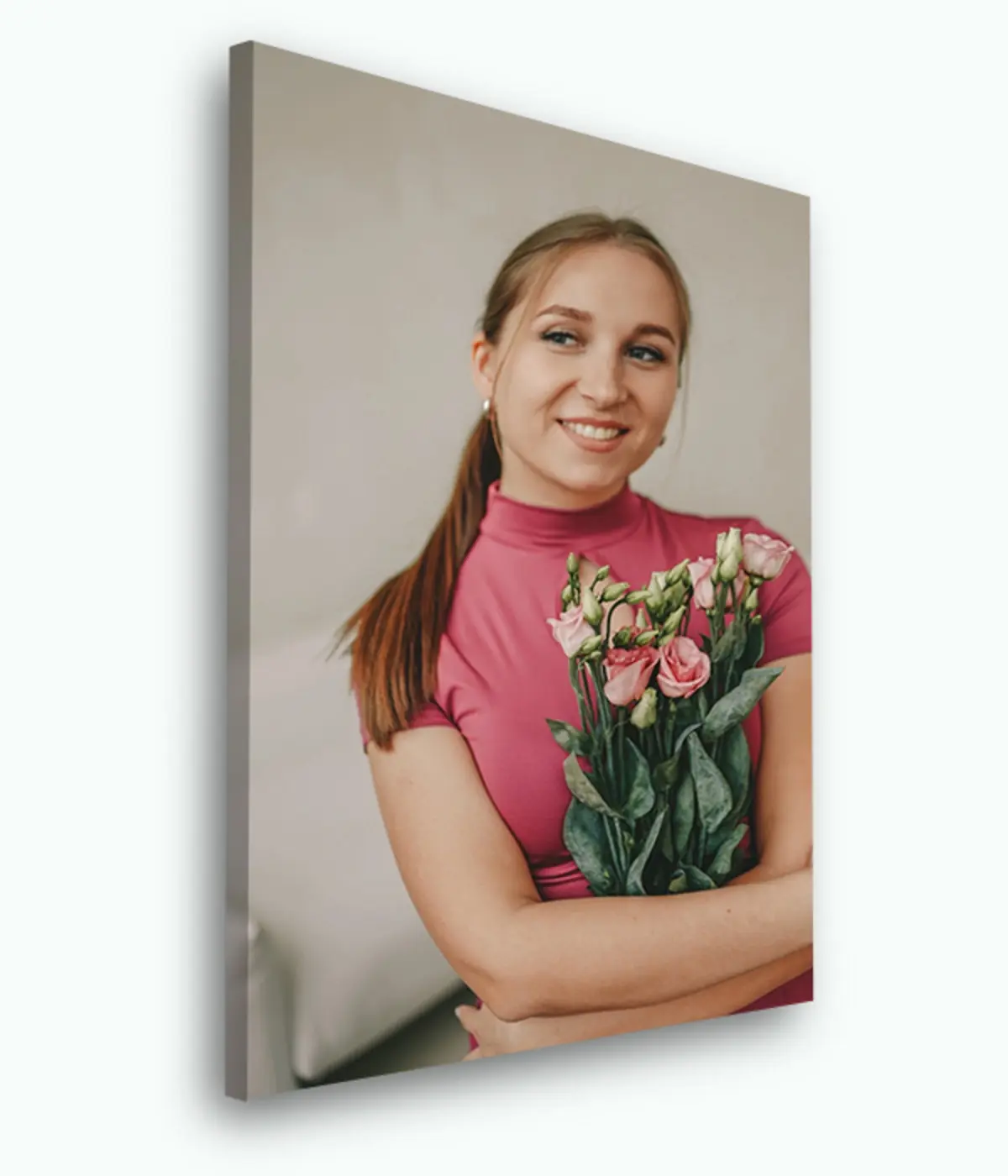 Paveikslėlis Šypsena, augalas ir petys s33447