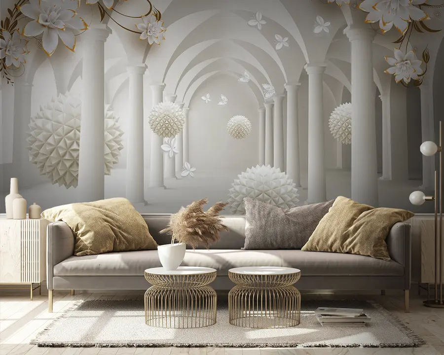 Fototapetai Dygliuoti rutuliukai tunelyje u94966