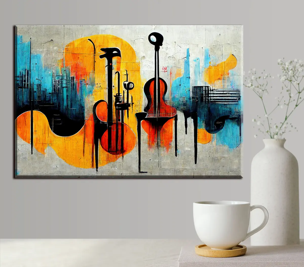 Paveikslėlis Muzikinis instrumentas, dailės dažai ir dažai s33044