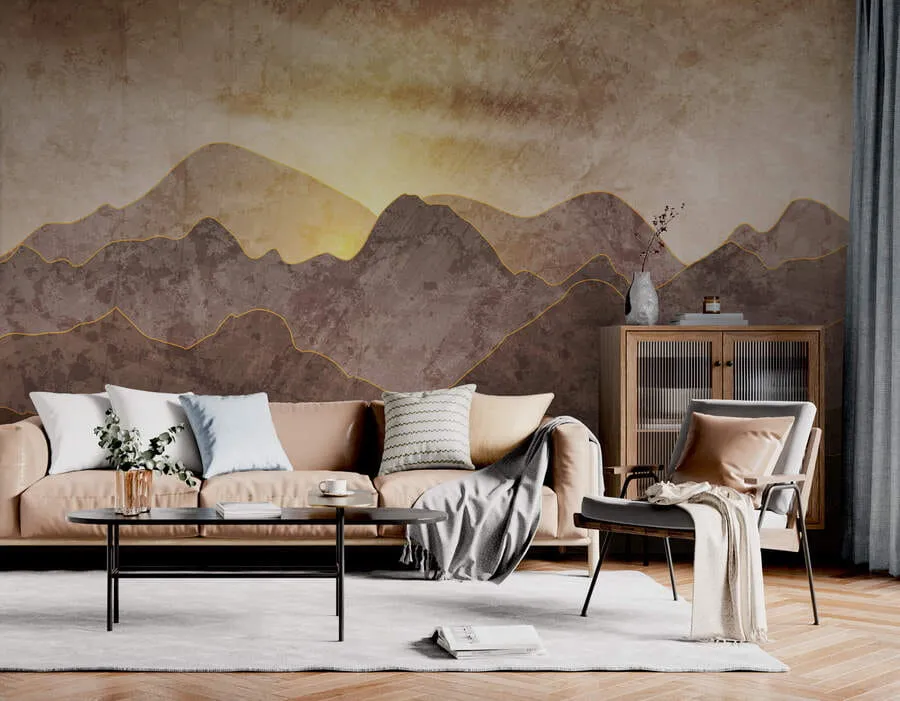 Fototapetai Peizažas su kalnų viršūnėmis u94314