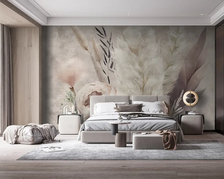 Fototapetai Plunksnų ir gėlių kompozicija u95403