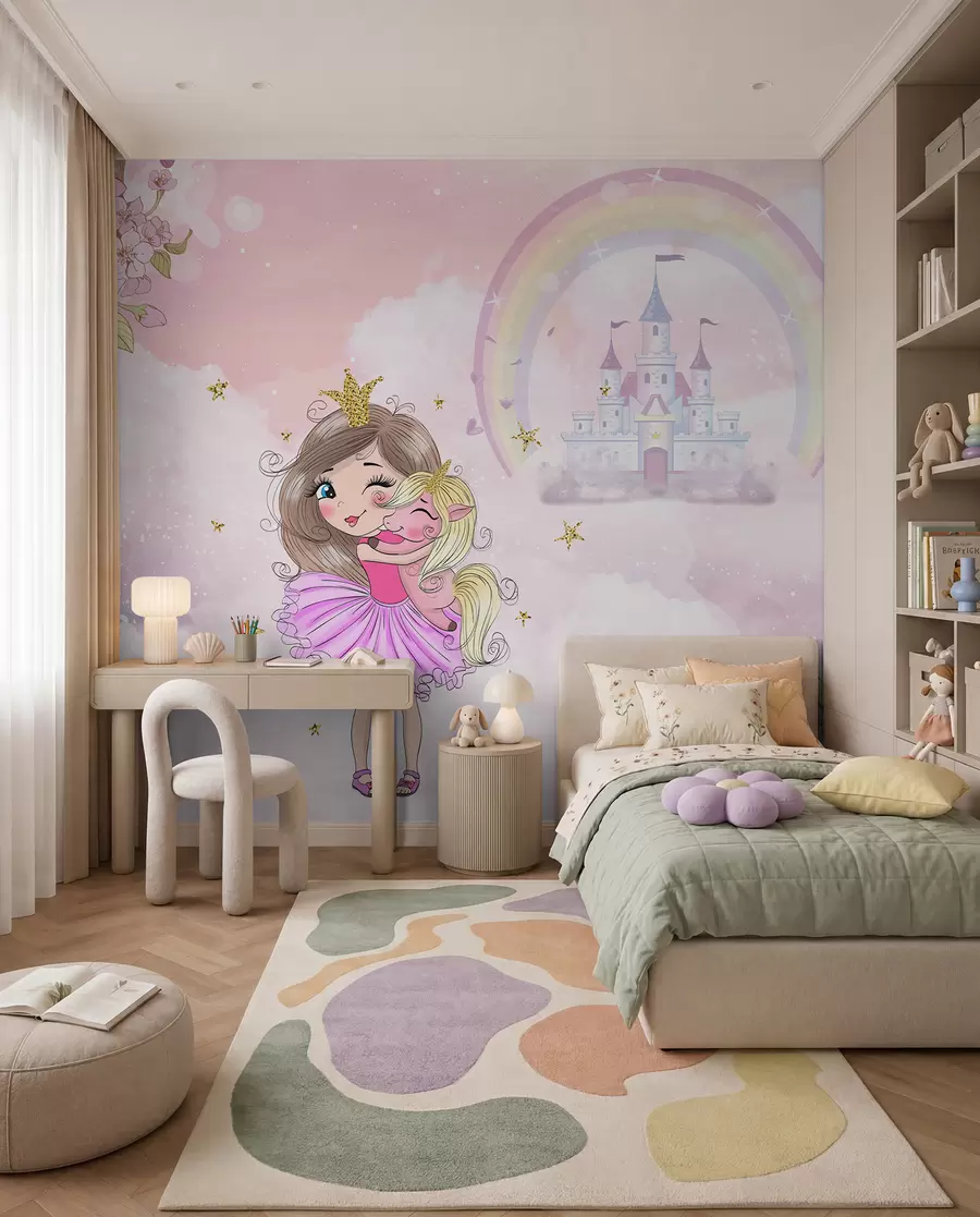 Fototapetai Princesė ir jos vienaragis u95401