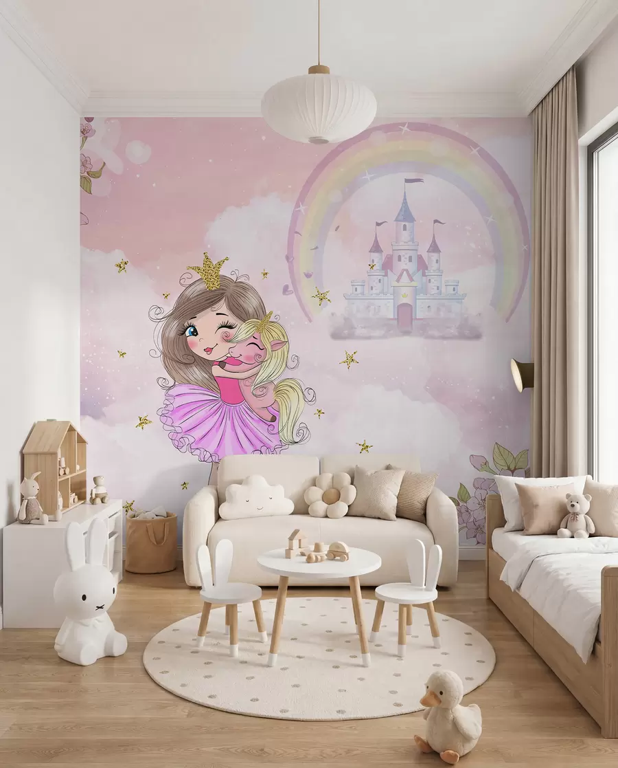 Fototapetai Princesė ir jos vienaragis u95401