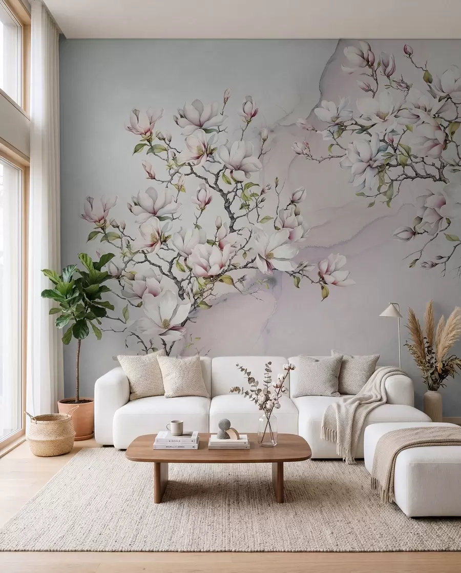 Fototapetai Magnolija ant marmuro u96114