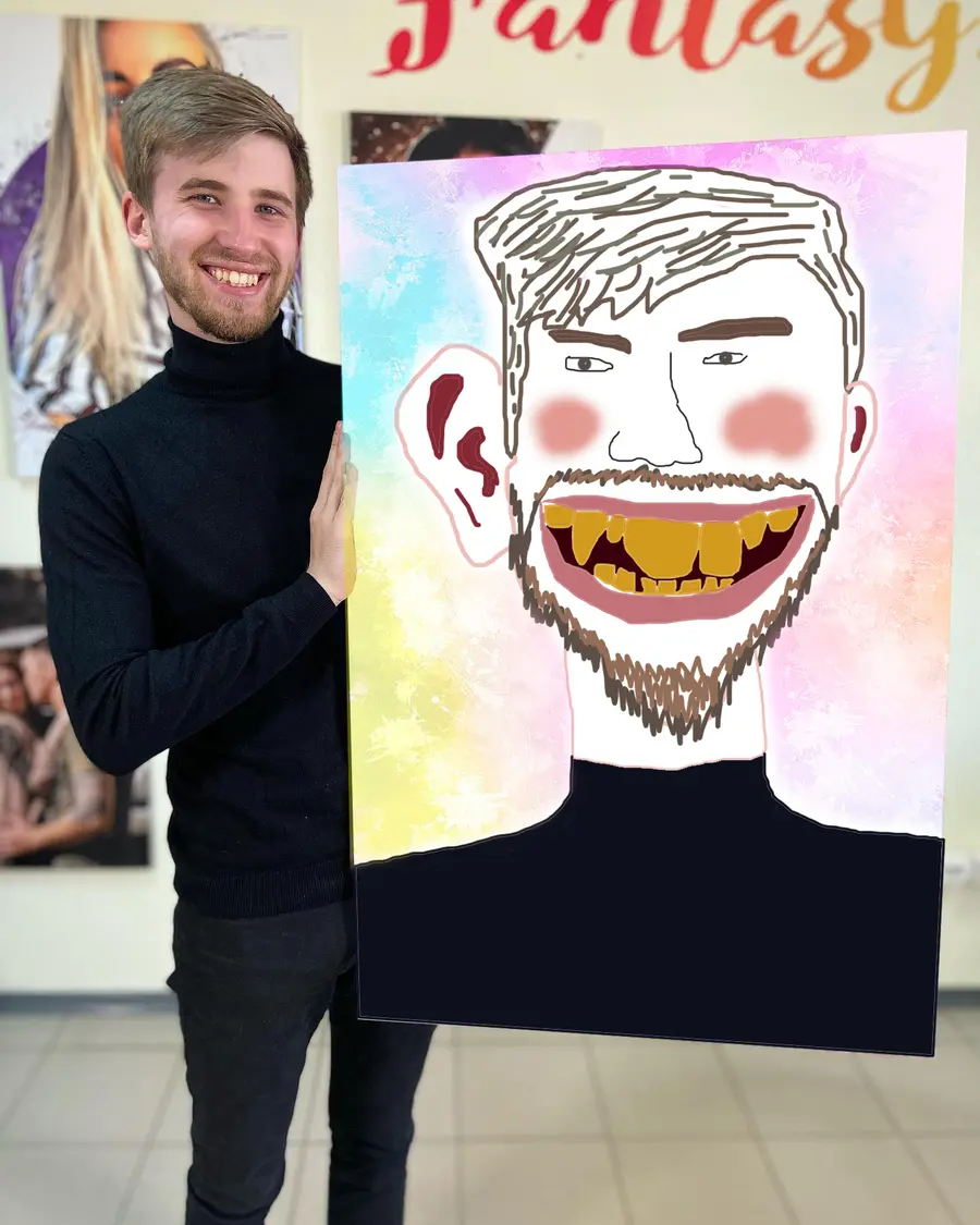 Paveikslėlis Plaukai, galva ir šypsena s34835