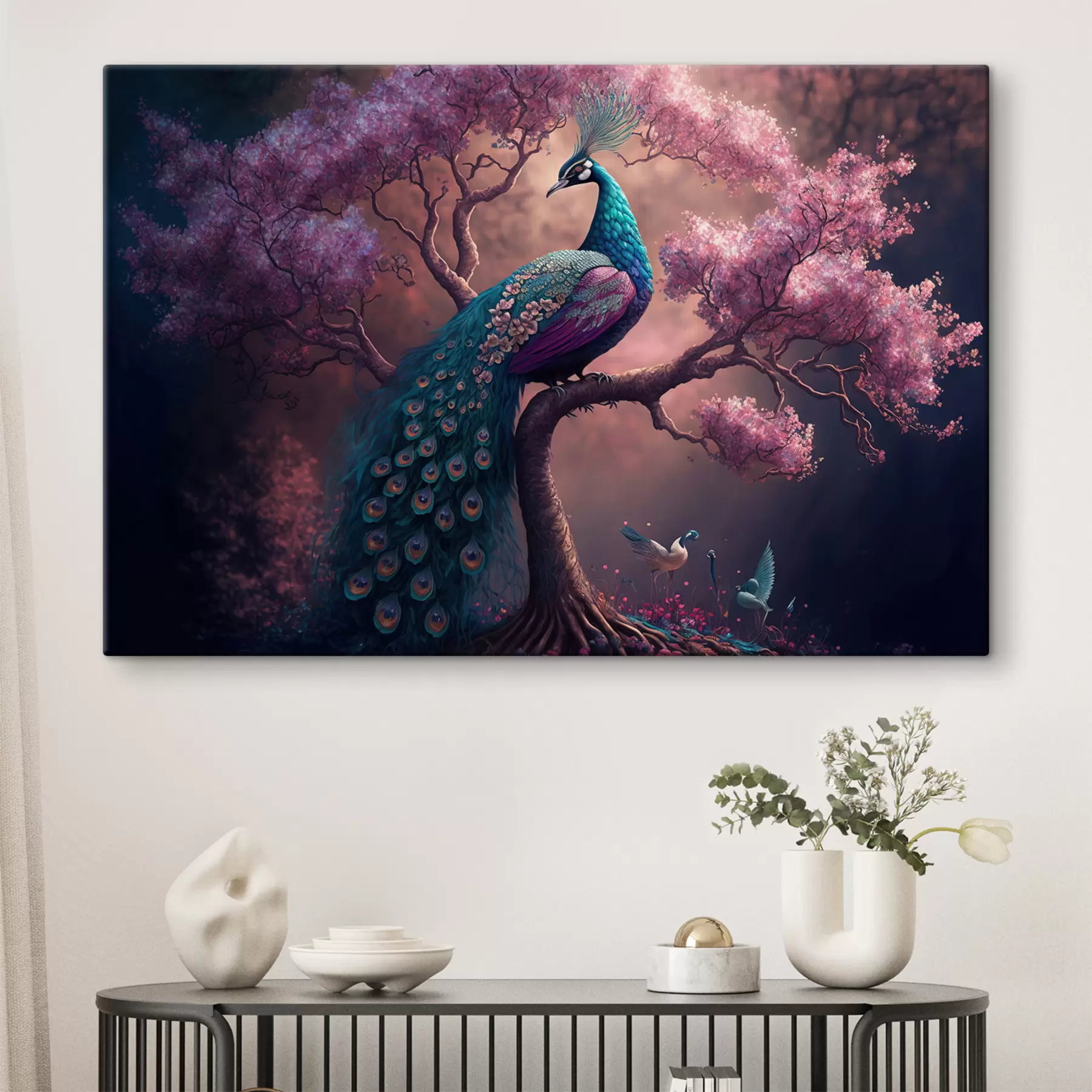 Fototapetai Paukštis, gamta ir violetinė s34875