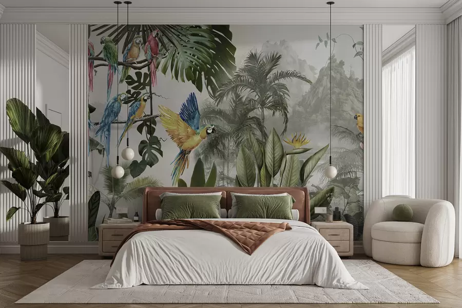 Fototapetai Papūgos atogrąžų miške u95693