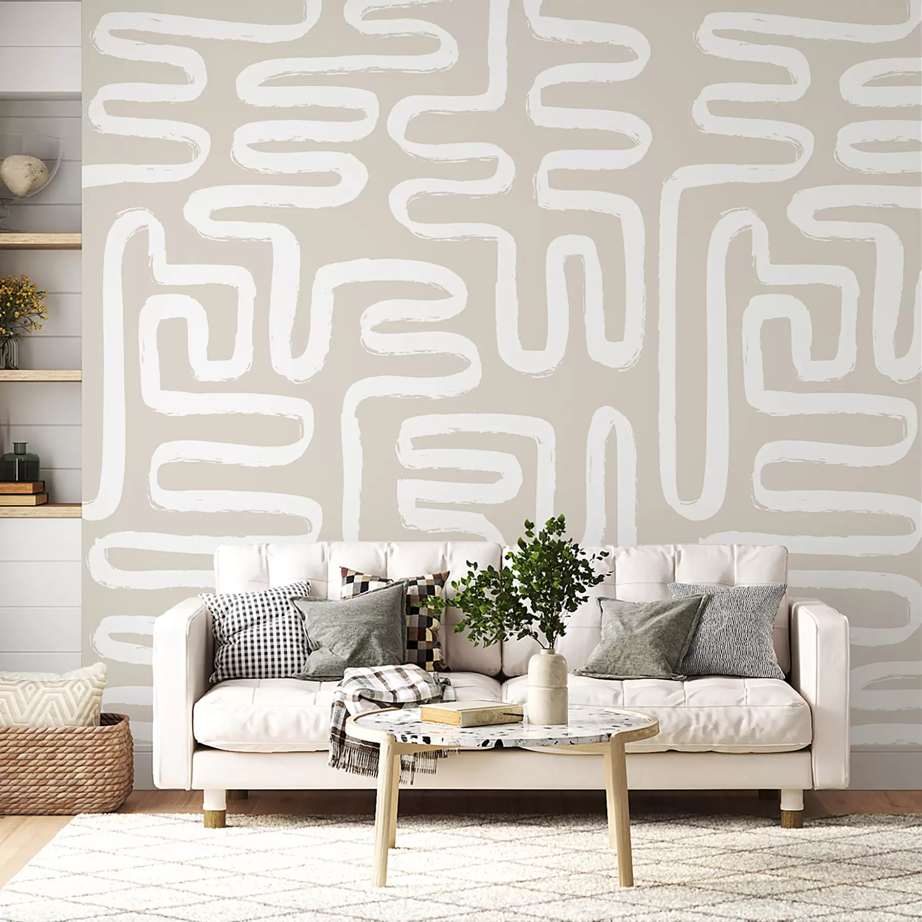 Fototapetai Pastelinių spalvų abstraktus labirintas u96457