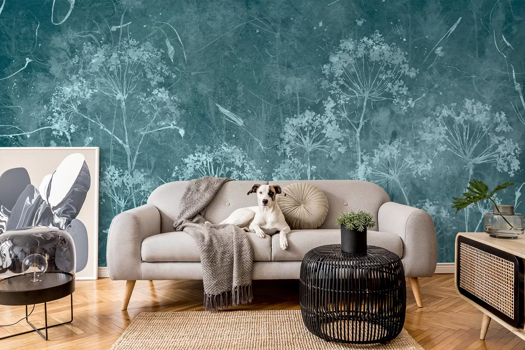 Fototapetai Laukinės gėlės grunge stiliumi u96551