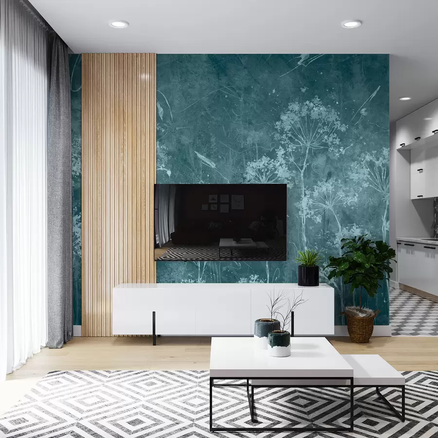 Fototapetai Laukinės gėlės grunge stiliumi u96551