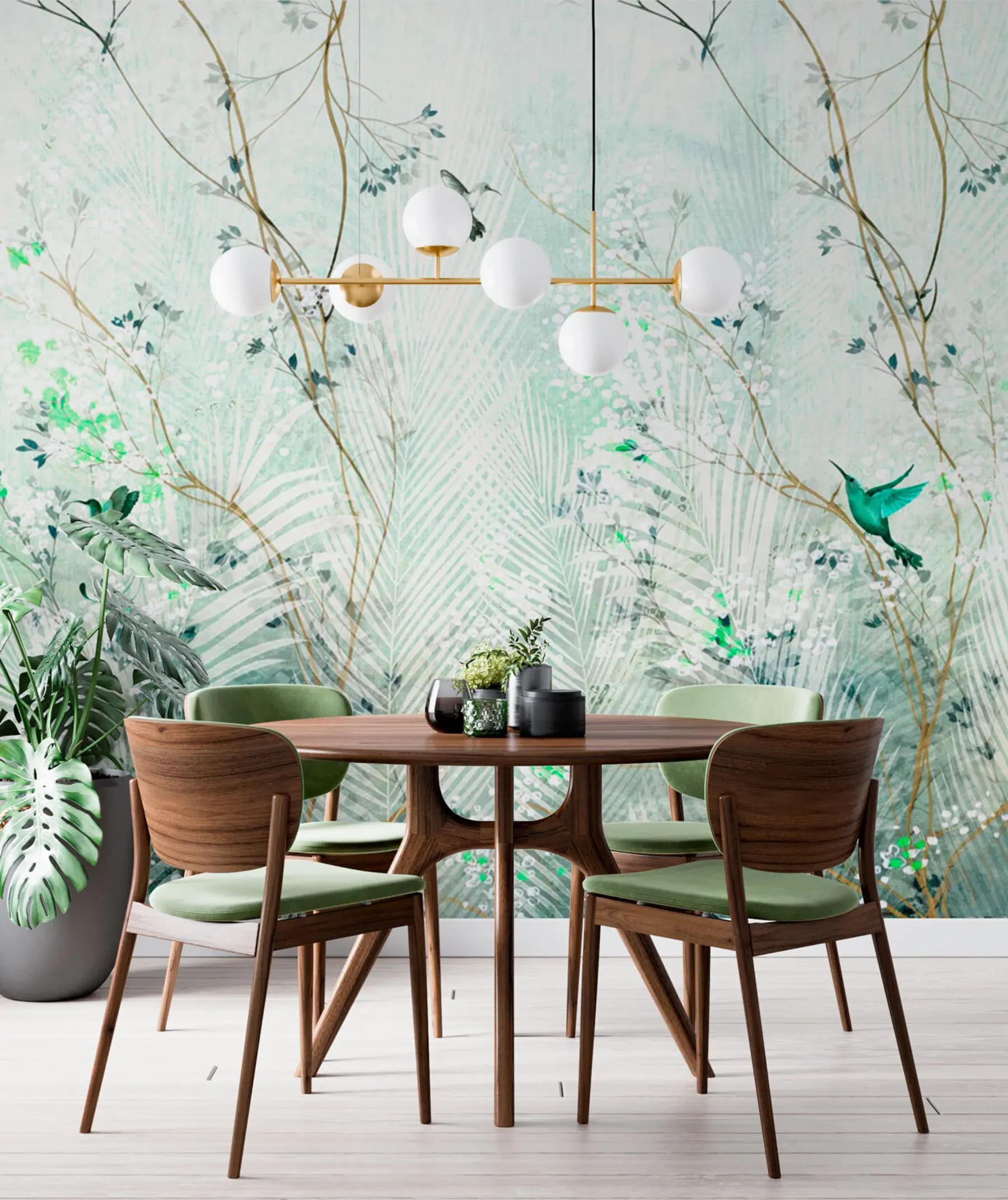 Fototapetai Kolibriai sode u97048