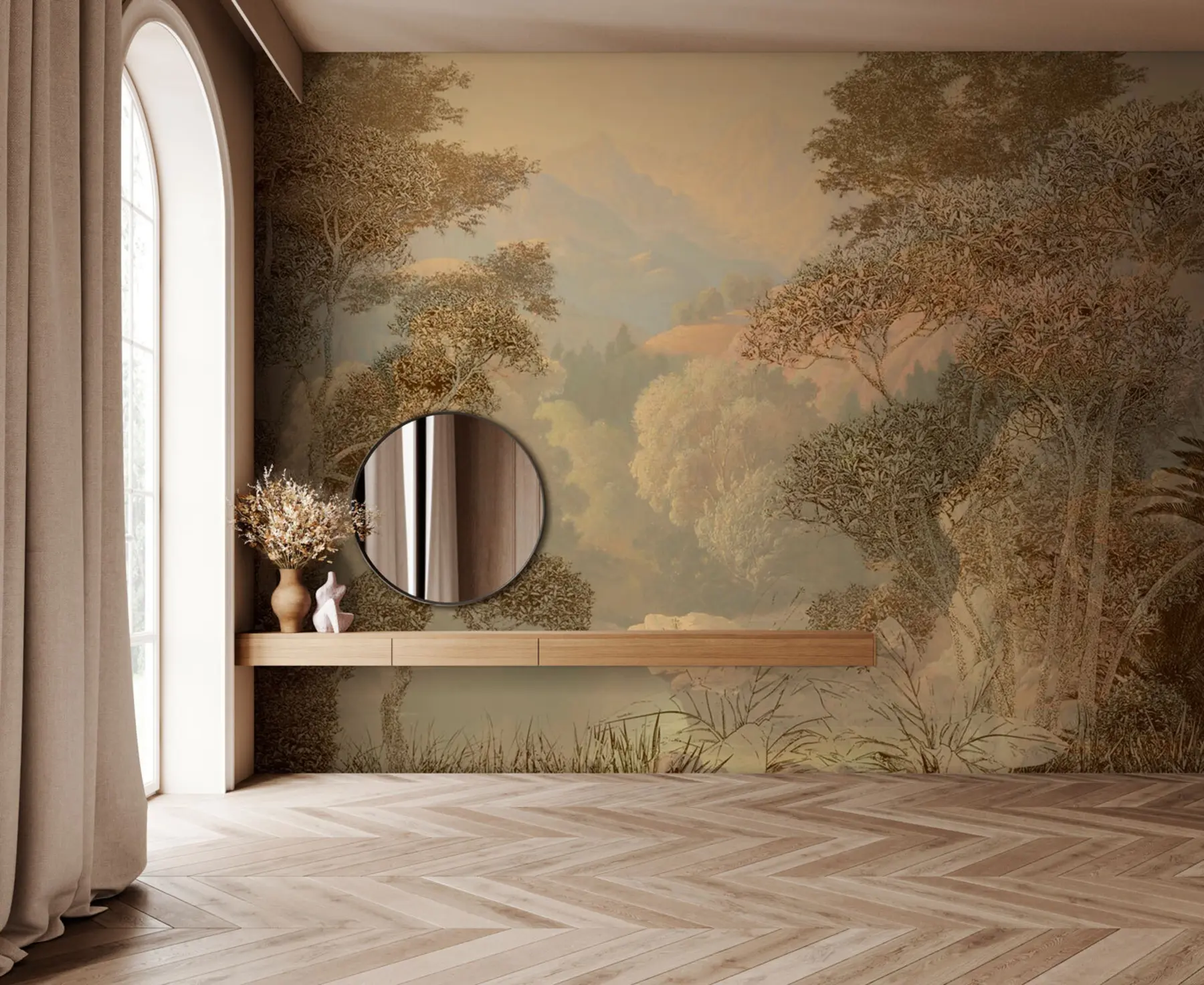 Fototapetai Rudų tonų atogrąžų miškas u97403