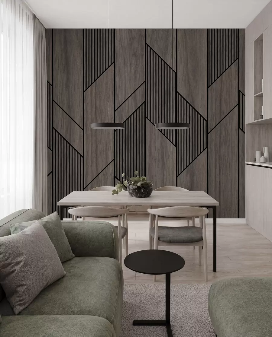 Fototapetai Geometrinės plokštės su medžio tekstūra u97427