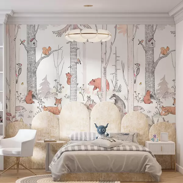 Skandinaviško stiliaus vaikų kambarys