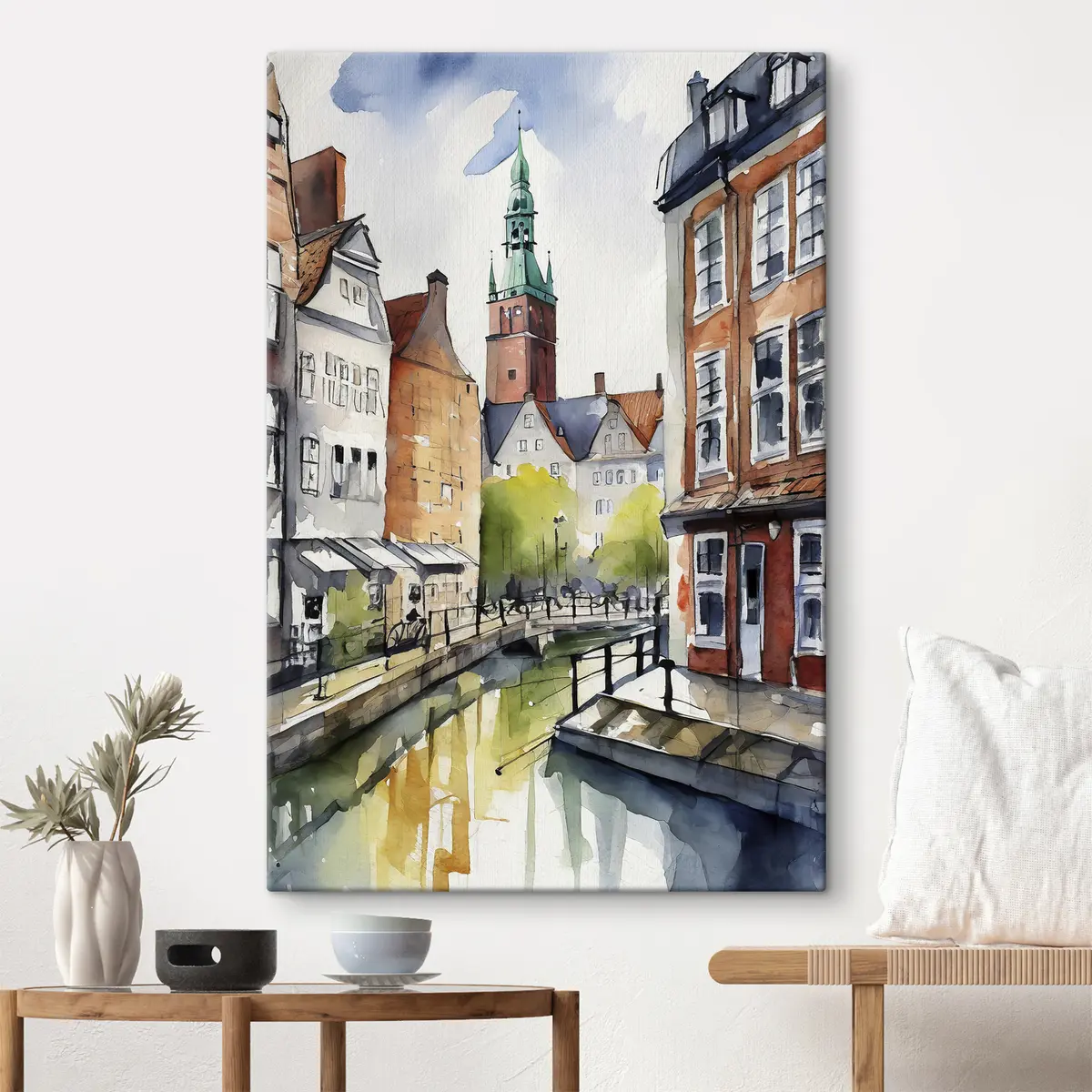 Paveikslėlis Žavinga kanalų panorama gyvybingoje mieste s36682