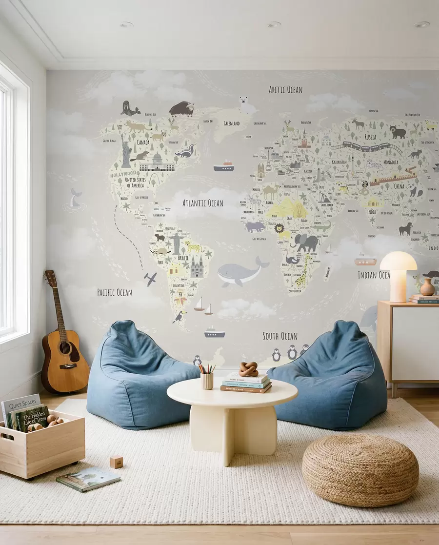 Fototapetai Mažų stebuklų atlasas smėlinis u96587v1