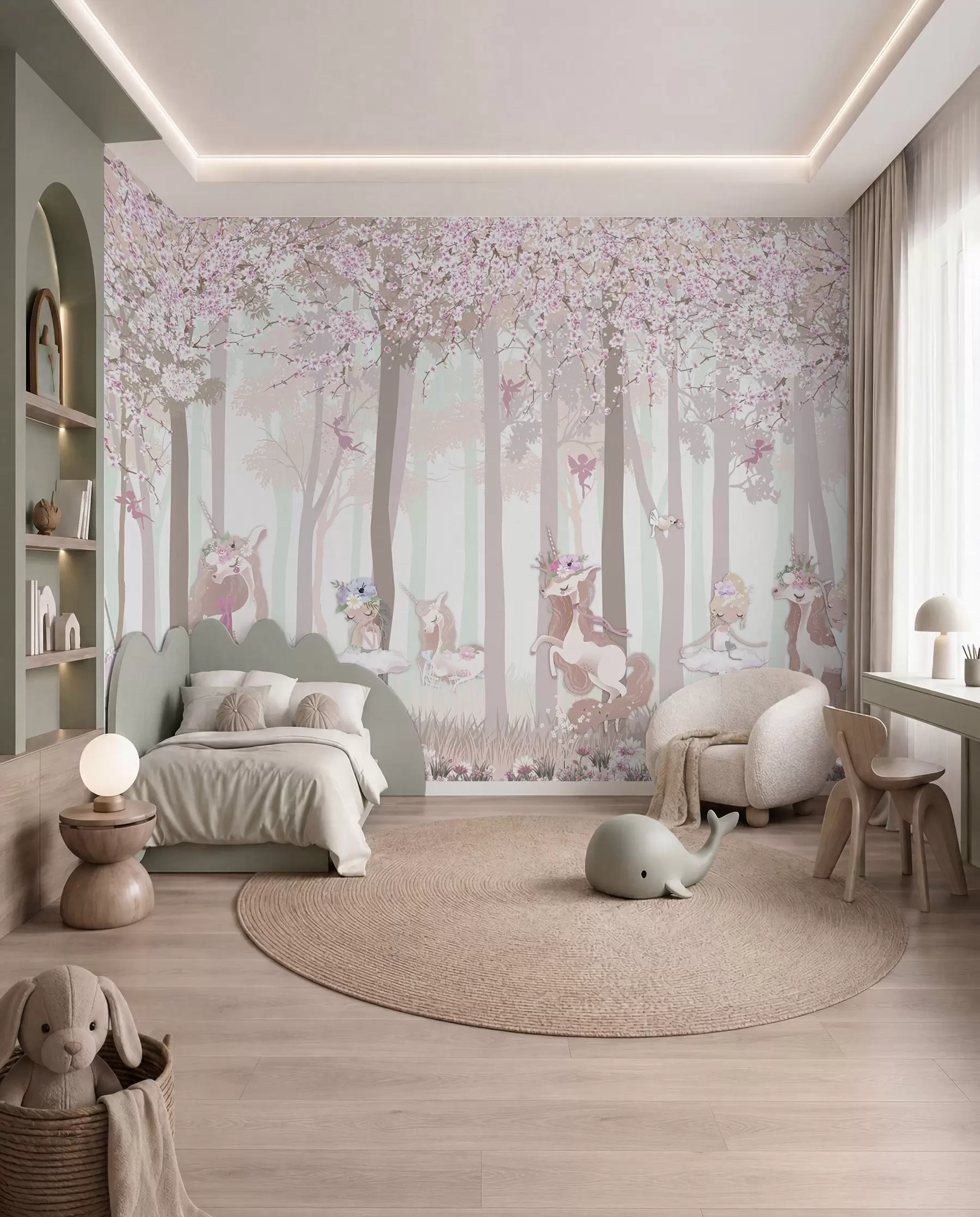 Fototapetai Princesės žydinčiame miške u98694