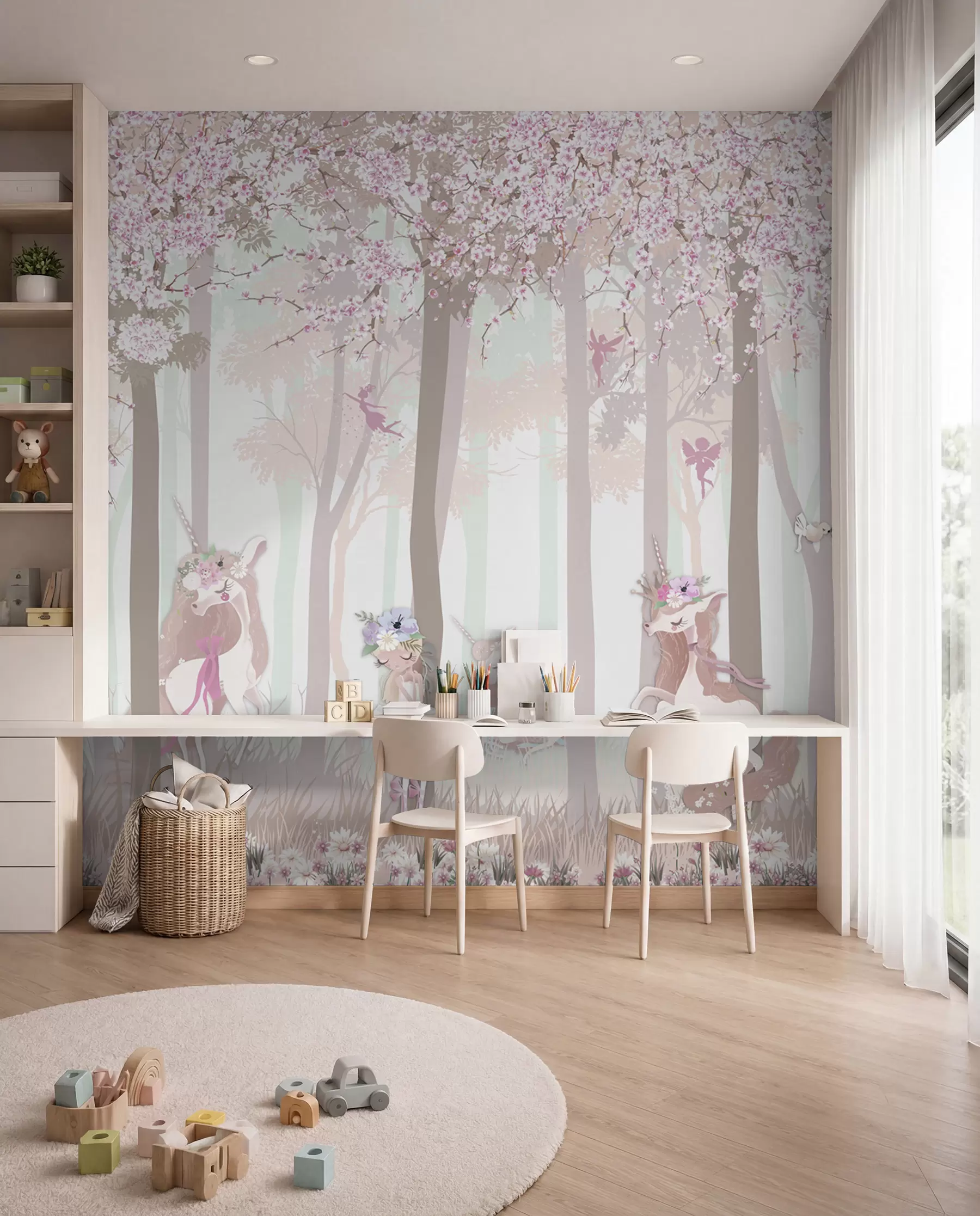 Fototapetai Princesės žydinčiame miške u98694