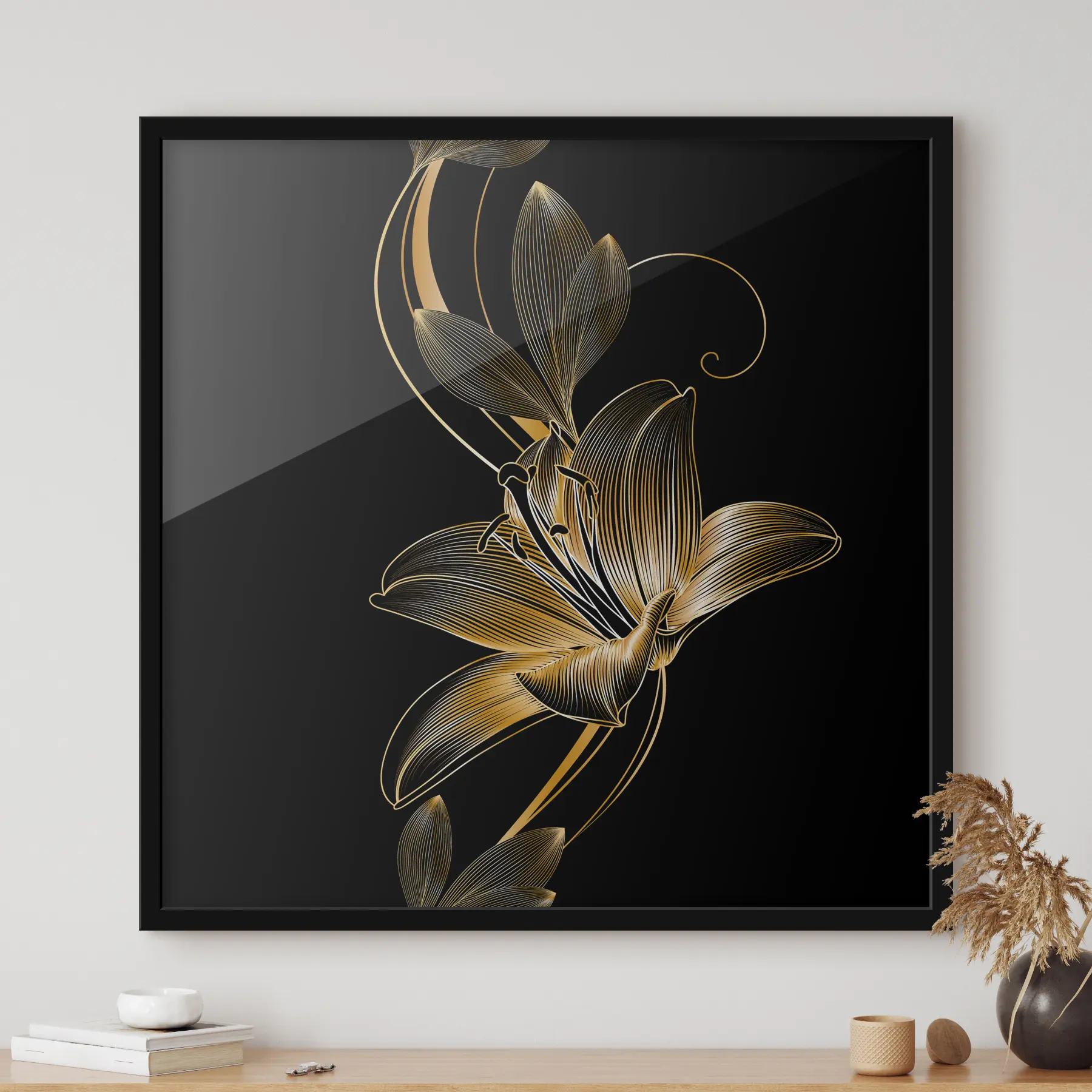 Fototapetai Besiūlis raštas su lelijos žiedu f34437