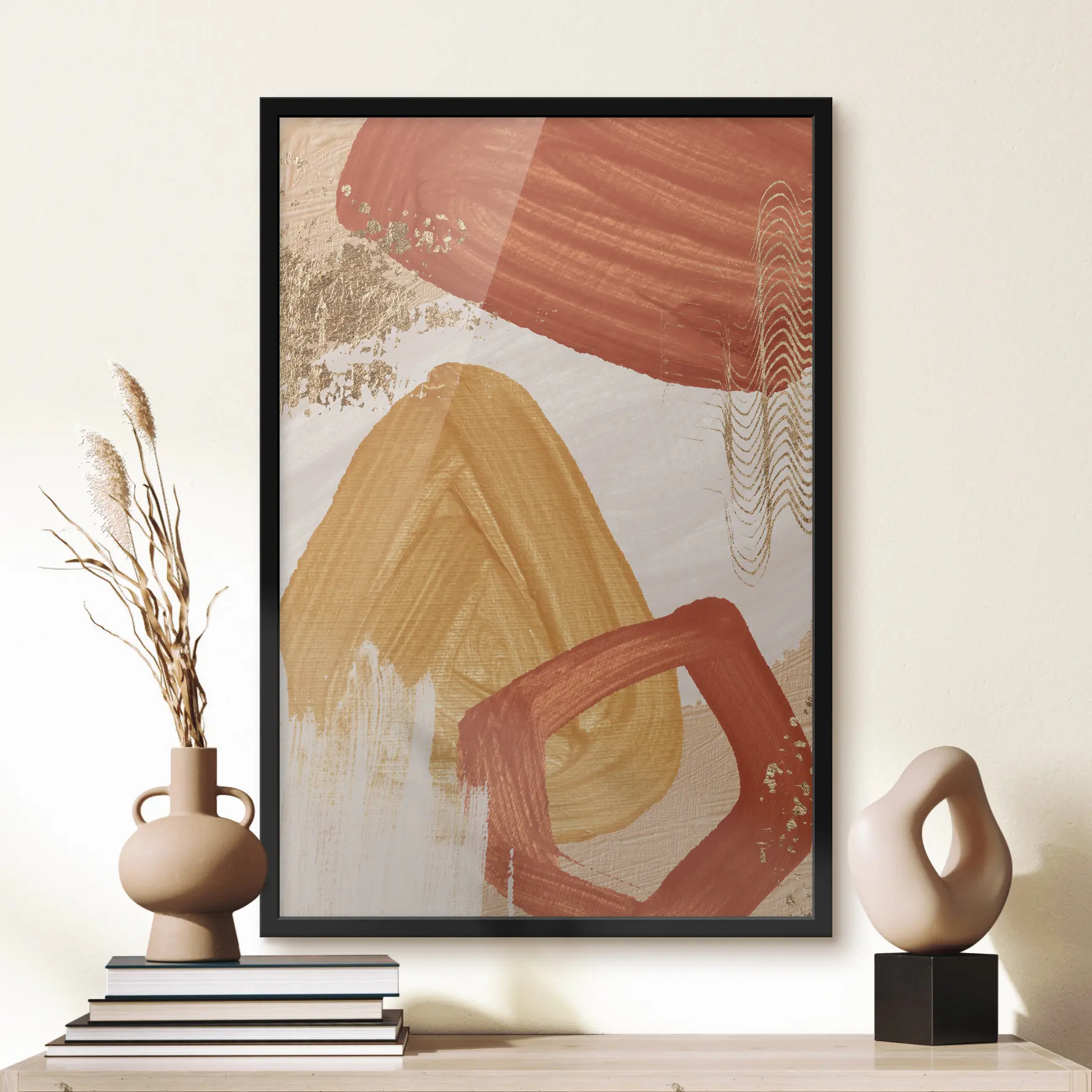 Fototapetai Ryški abstrakti kompozicija šiltų atspalvių f36147