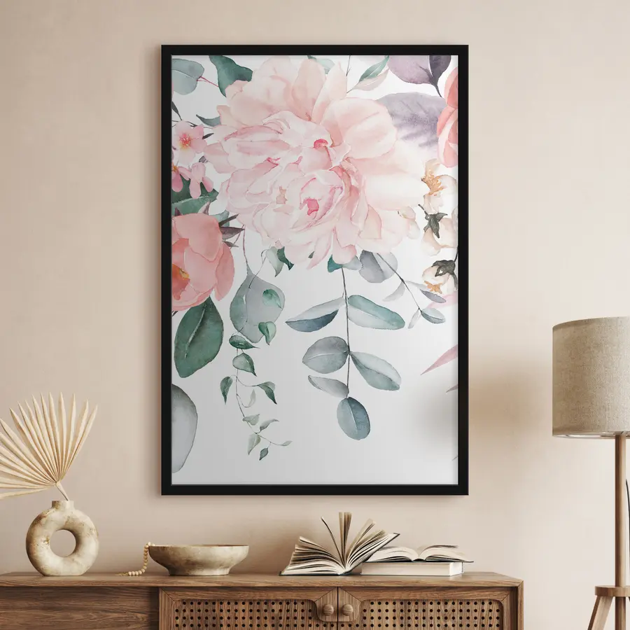 Fototapetai Švelnūs švelnių akvarelės atspalvių žiedai f36141