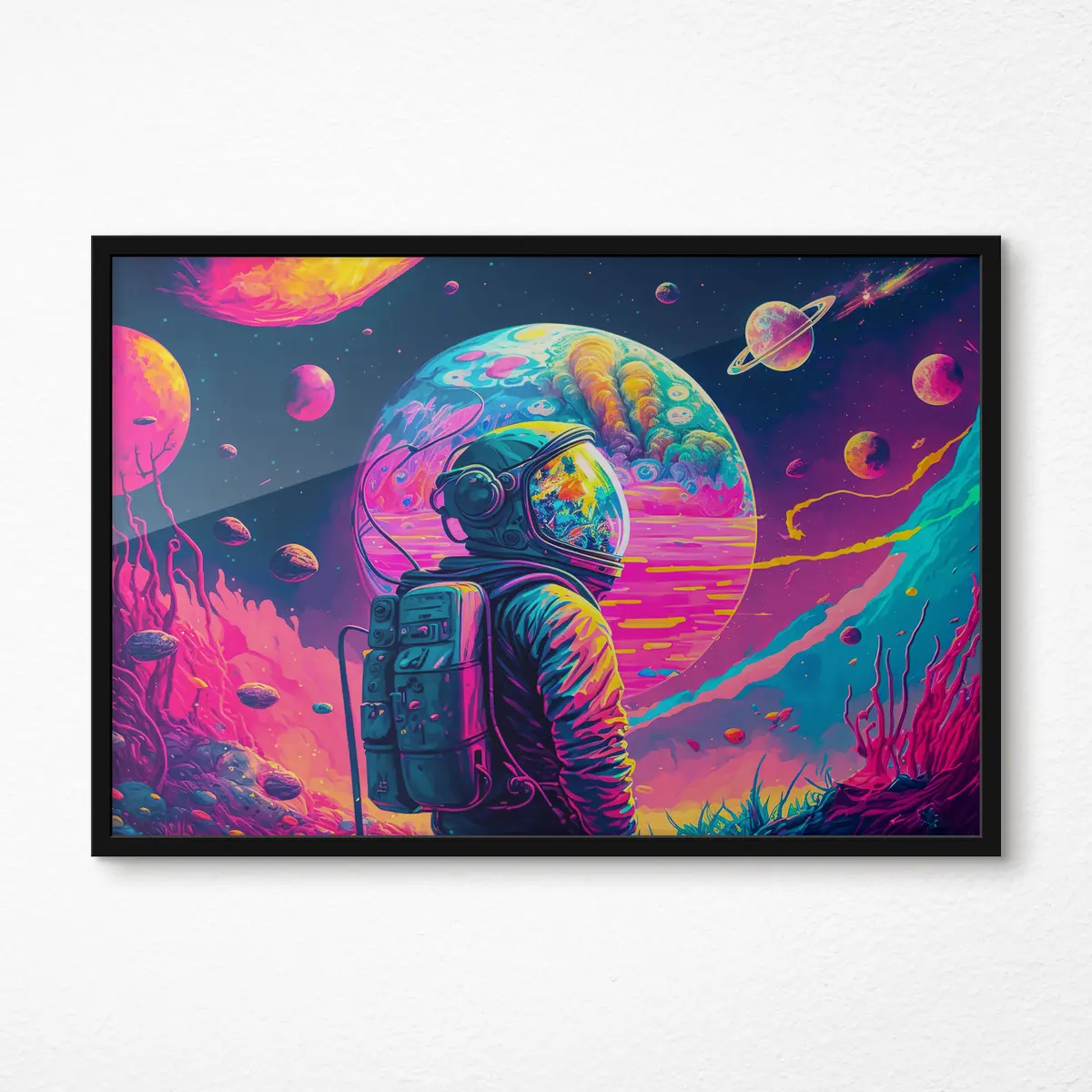 Plakatas Astronautas tyrinėja gyvybingą visatą f33058