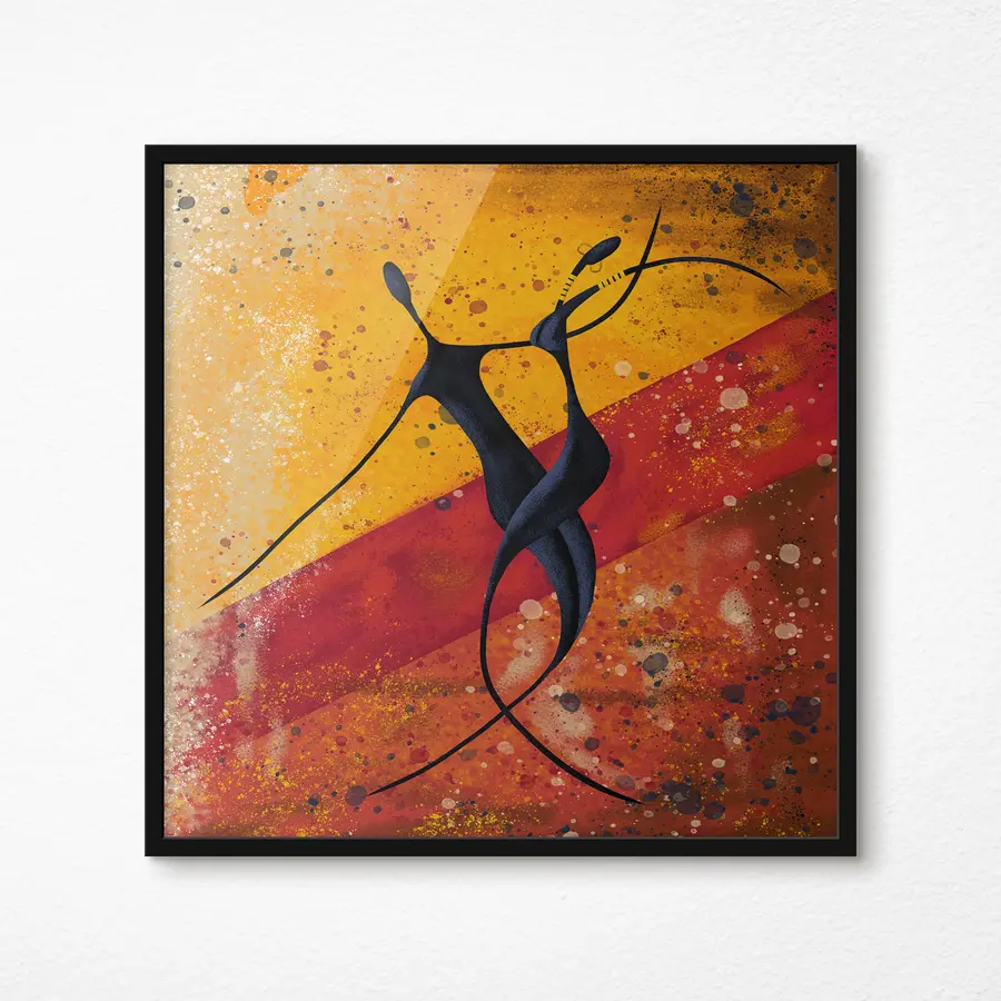 Paveikslėlis Afrikietiško stiliaus silueto šokis f28768