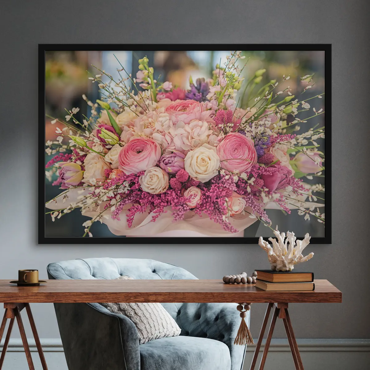 Plakatas Gyvybinga pavasario gėlių puokštė f15343
