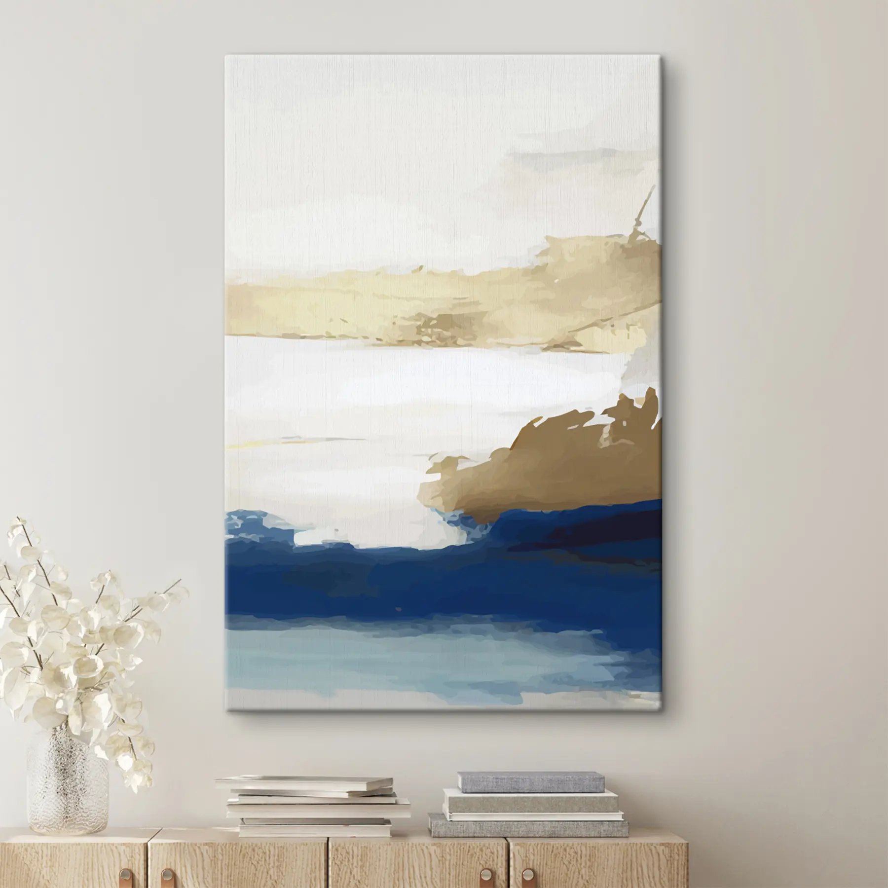 Paveikslėlis Šviesus abstraktus motyvas su mėlynais akcentais s36622