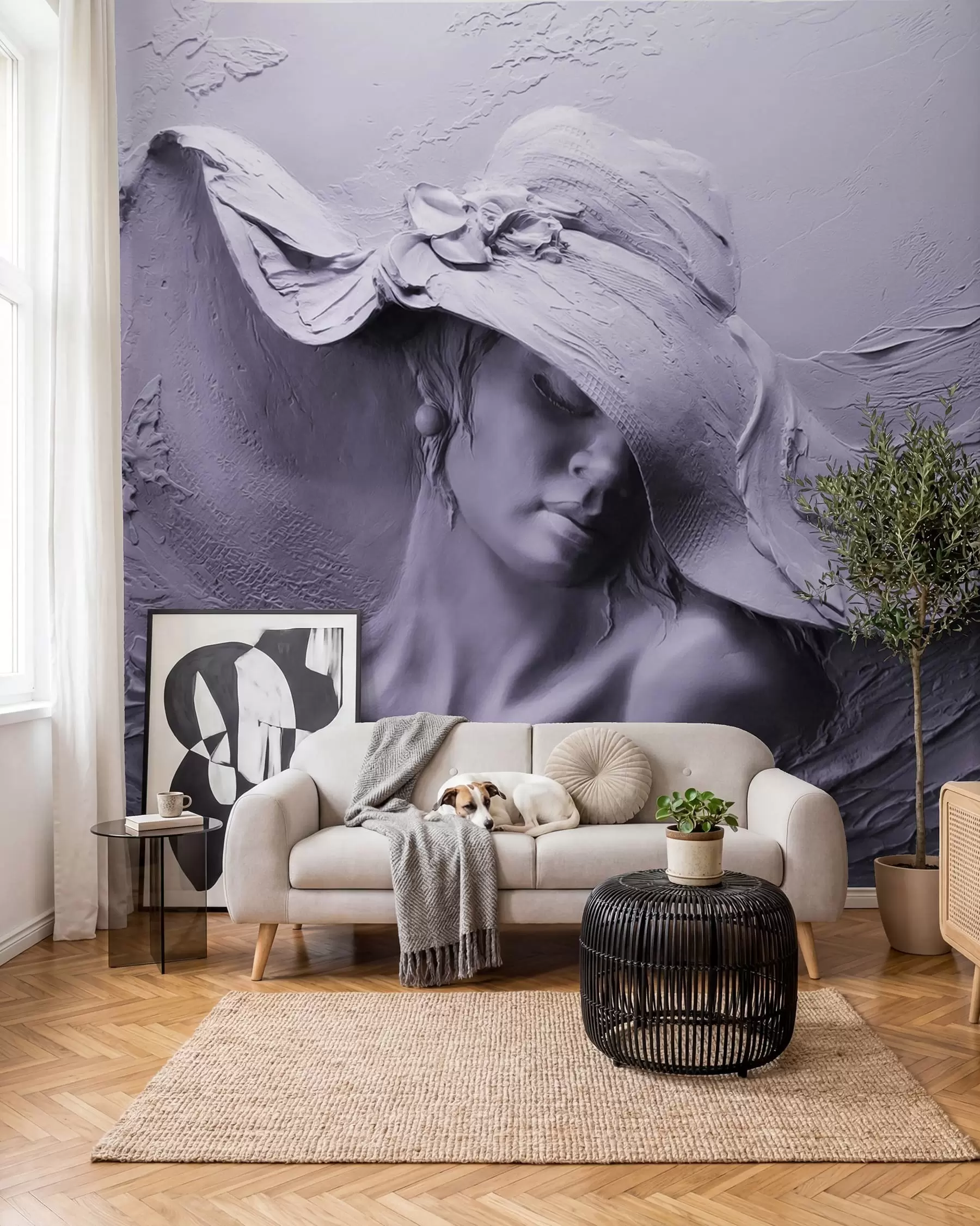 Fototapetai Moteris su skrybėle 3D u62592v3
