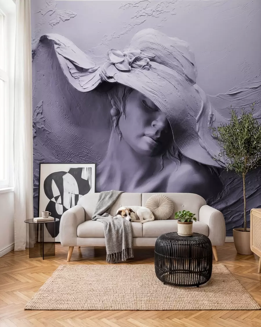 Fototapetai Moteris su skrybėle 3D u62592v3