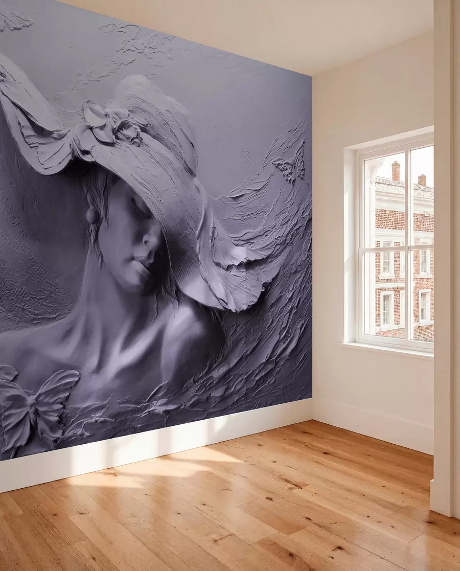 Fototapetai Moteris su skrybėle 3D u62592v3