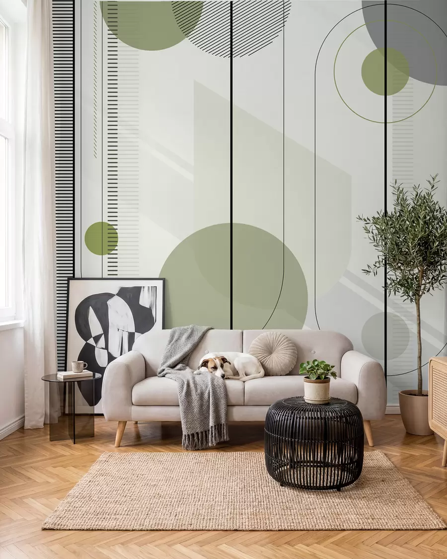 Fototapetai Žali apskritimai ant siūlų u95379v3